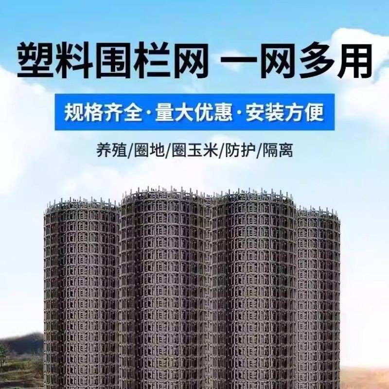 塑料网防护网养殖菜园漏粪脚垫圈玉米网土工格栅围栏网养鸡网户外