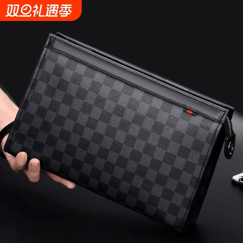 男士手包大容量商务休闲欧美时尚手拿包新款办公手机包钱包笔记本