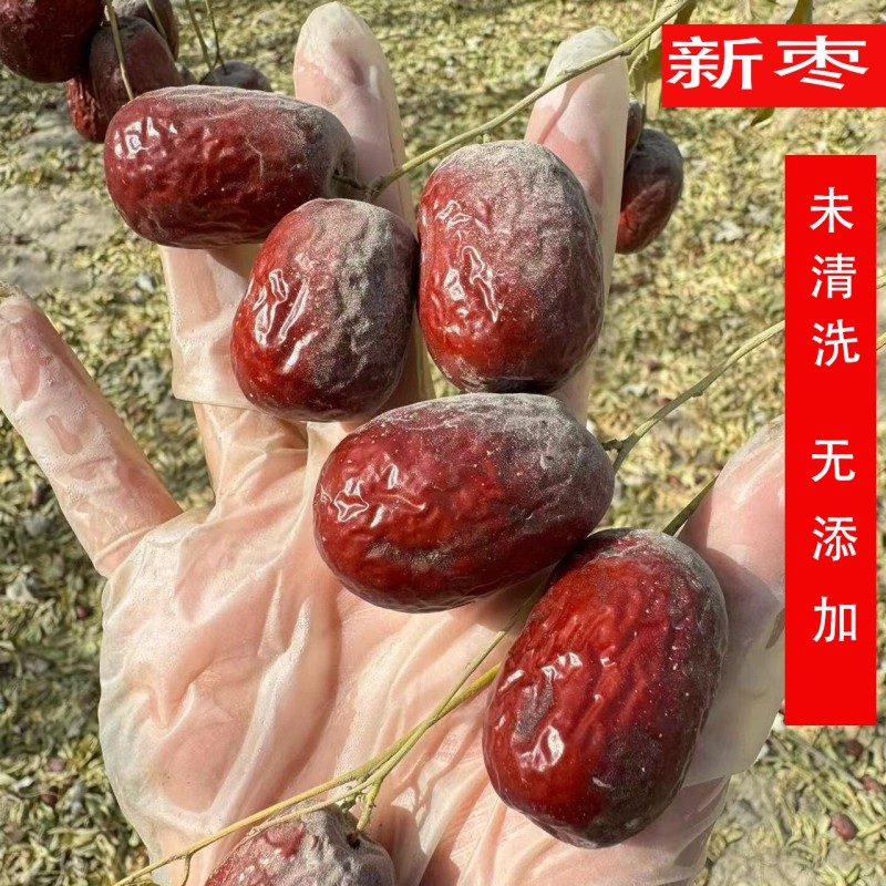 2025新货新疆若羌灰枣一级红枣原生态带土无硫熏特产未清洗产地
