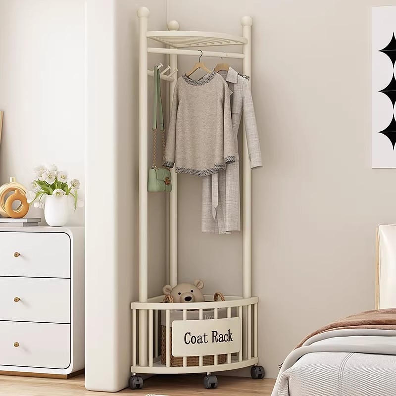 转角衣架落地卧室内家用挂衣架墙角衣服挂架简易晾衣架轻奢衣帽架