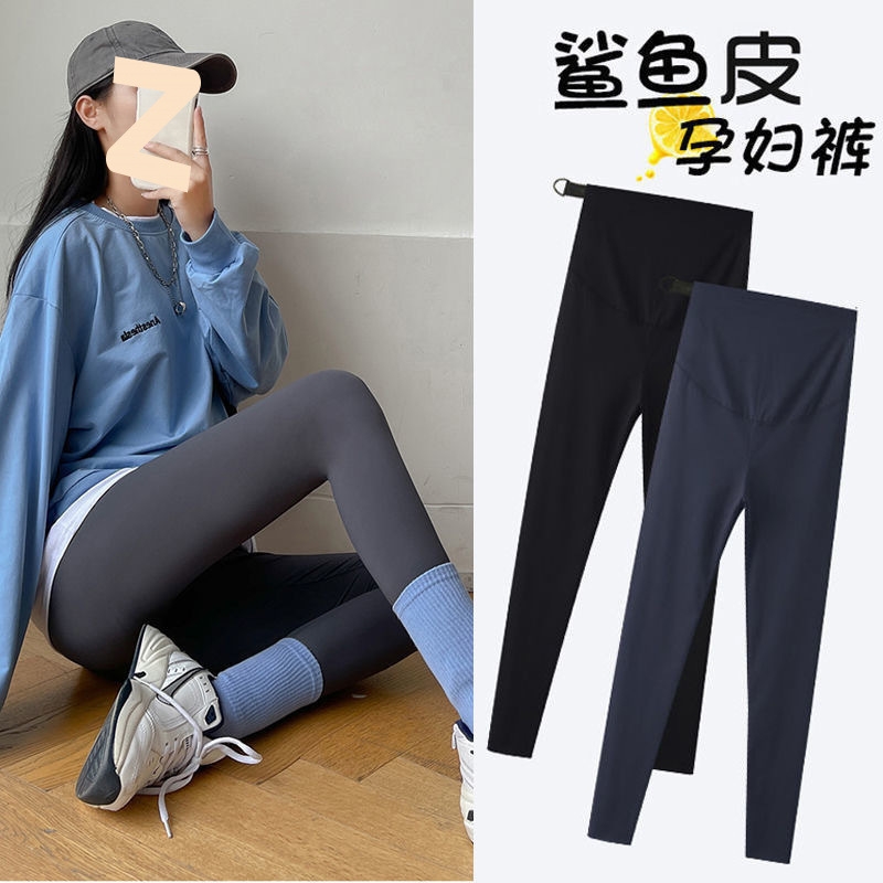 孕妇鲨鱼打底裤春秋冬外穿瑜伽裤