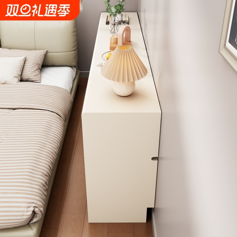 床边长条夹缝柜暖气片长条桌床头柜床尾靠墙收纳架子沙发后置物架