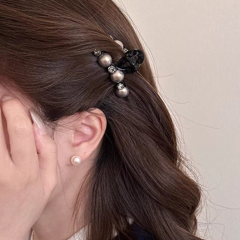 珍珠小号抓夹女高级感2026新款轻奢发夹碎发刘海夹公主头夹子水钻