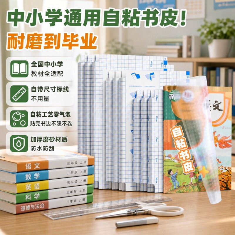 2026中小学专用书皮钻石纹透明图片