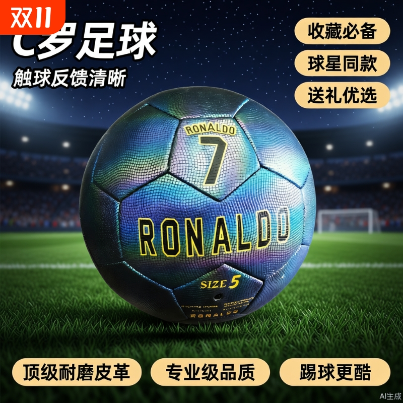 正品c罗足球比赛专业成人5号球
