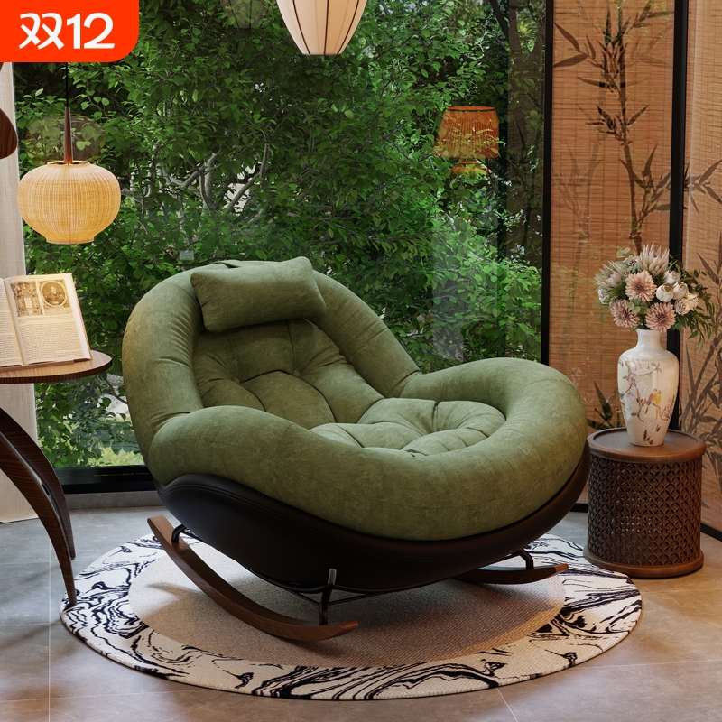 摇摇椅躺椅家用休闲椅单人沙发2025新款客厅阳台懒人沙发椅可睡觉