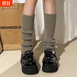 针织jk堆堆袜套女春秋加厚保暖中长筒小腿显瘦袜子女2025秋冬新款
