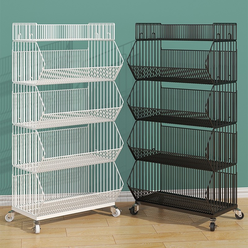 可移动落地收纳货架多层置物架