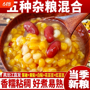 东北大碴子正宗粘玉米粒糁茬粥新杂粮红花芸豆玉米小粒组合渣子粥