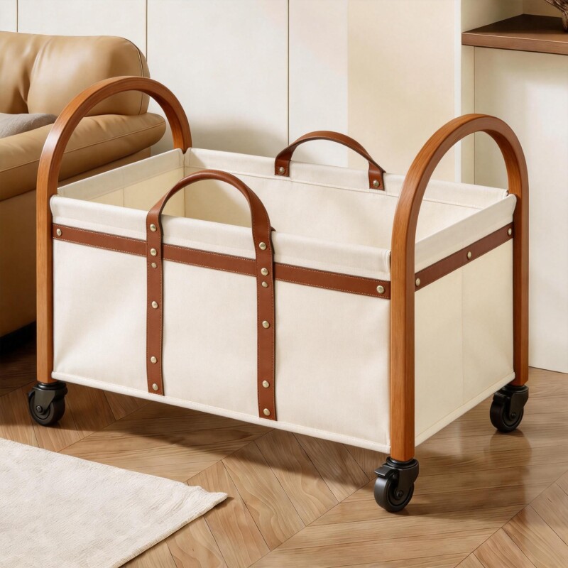 脏衣篮小推车置物架换洗衣物收纳筐落地大容量脏衣服便携储物神器