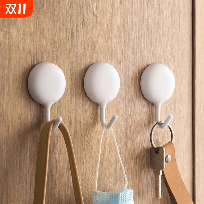 强力挂钩粘钩壁挂式厨房日式挂钩免打孔玄关无痕浴室钩门后衣帽钩