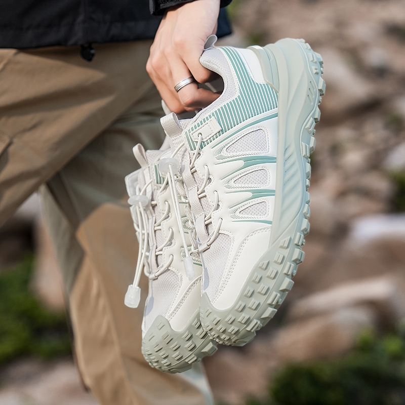 免系带男鞋秋季减震跑步运动鞋防滑耐磨软底户外休闲徒步登山潮鞋