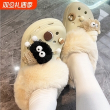 洞洞鞋加绒棉内胆保暖可拆卸棉套冬季冬天适配crocs卡骆驰云朵男