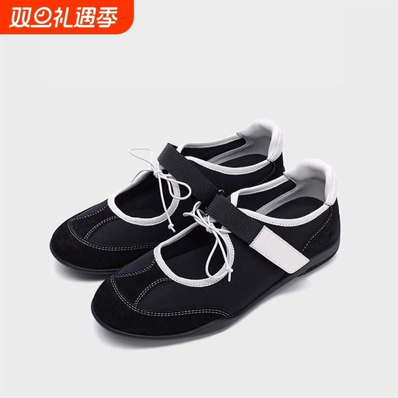 复古休闲厚底运动风女2025新款软底时尚百搭玛丽珍鞋芭蕾舞单鞋