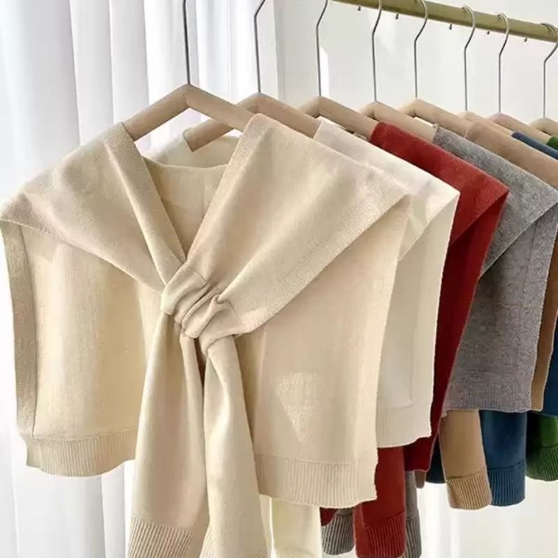 披针织披肩外披肩女房围巾大秋冬季红色黑色灰色白色紫色粉色绿色