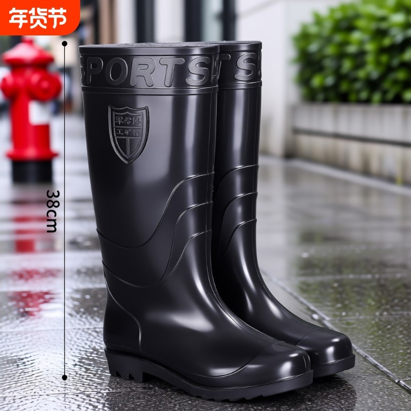 男士防滑水鞋胶鞋套鞋雨鞋女款大码短筒雨靴高筒中筒冬季耐磨新款