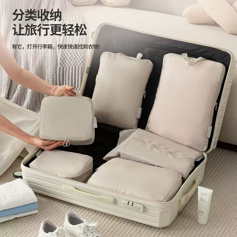 旅行收纳袋羽绒服压缩袋衣服便携分装衣物收纳包旅游行李箱整理袋