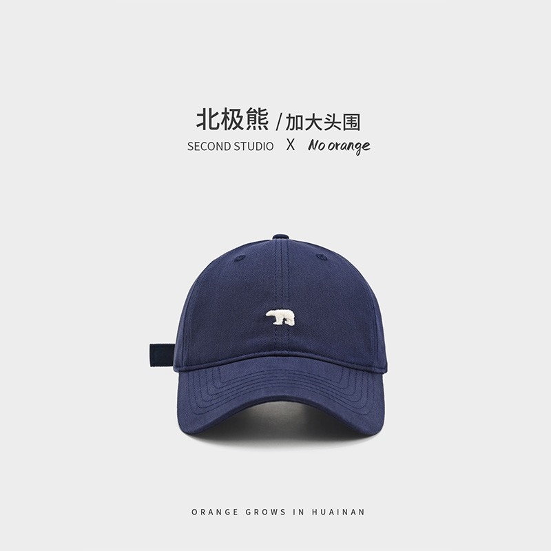 2025新款鸭舌帽女加大秋男大头棒球帽灰色白色休闲显脸小圆脸方脸