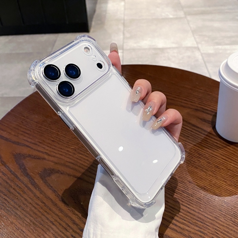 适用苹果17promax手机壳iphone17四角气囊16promax新款14/13带镜头膜15promax透明全包防摔硅胶air套11保护12