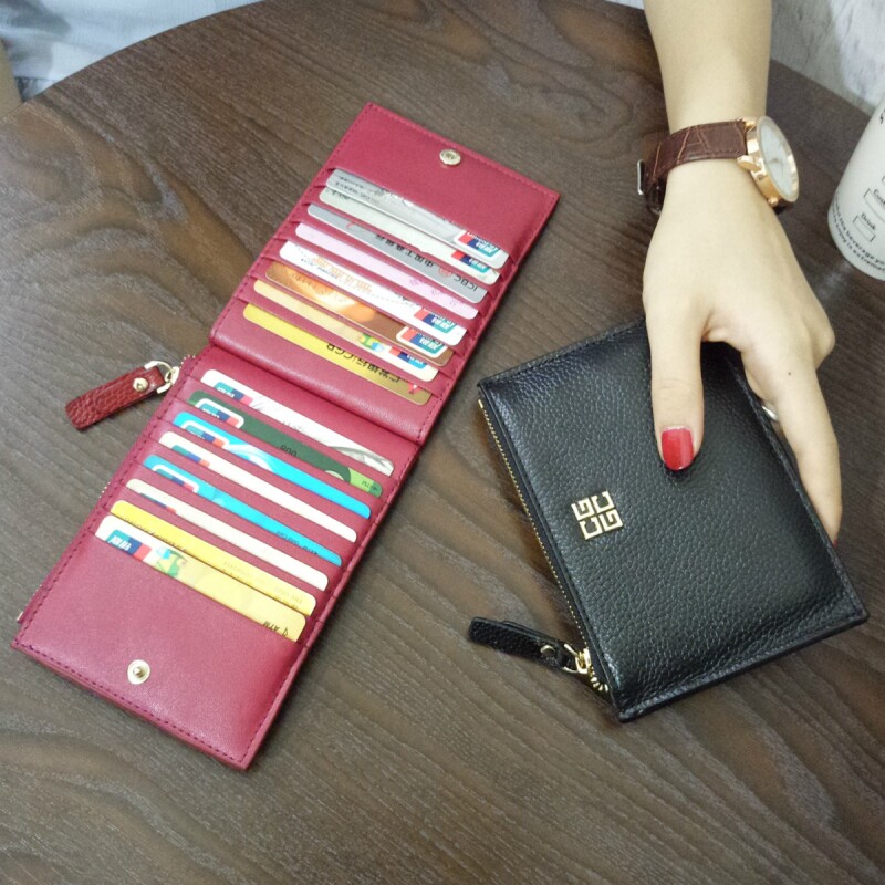 2025新款卡包女多卡位超薄精致高档钱包一体小巧大容量时尚零钱包