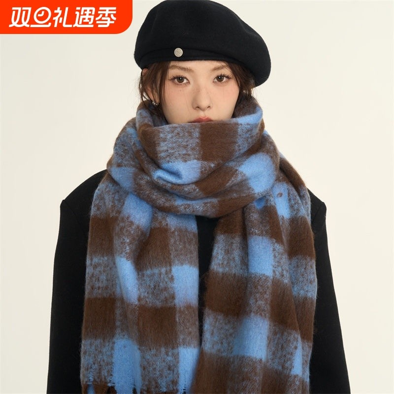 秋冬男女虞书欣同款围巾