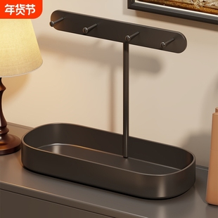 中古风玄关钥匙架入户门口放鞋柜上置物架客厅挂架卧室首饰架摆件