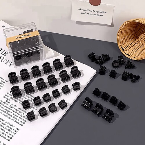 黑色迷你刘海夹公主头小抓夹女2025年新款侧边刘海碎发夹发卡头饰