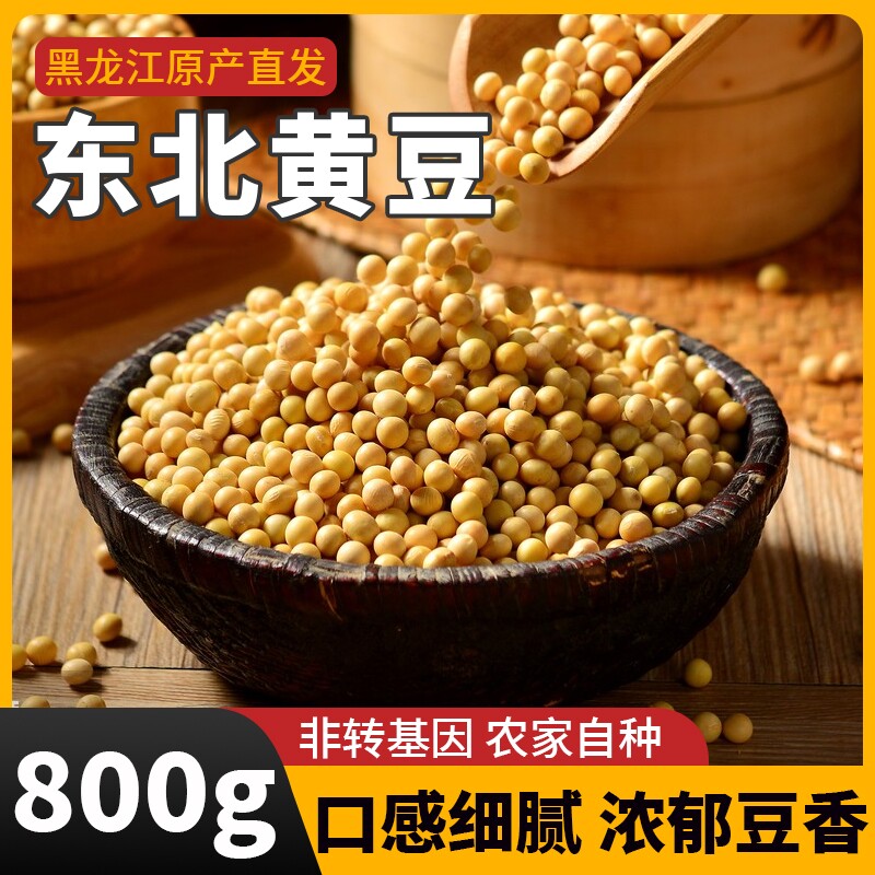 三彩侬当季新豆东北黄豆农家自种黄豆非转基因黄豆打豆浆专用大豆
