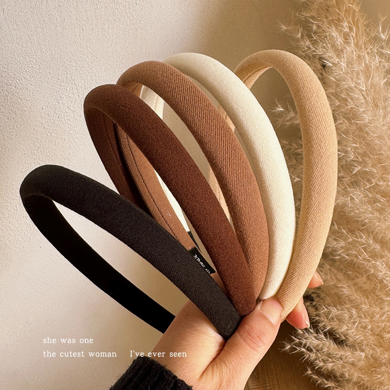 气质复古细发箍女秋冬高级感压发头箍外出百搭头饰高颅顶洗脸发卡