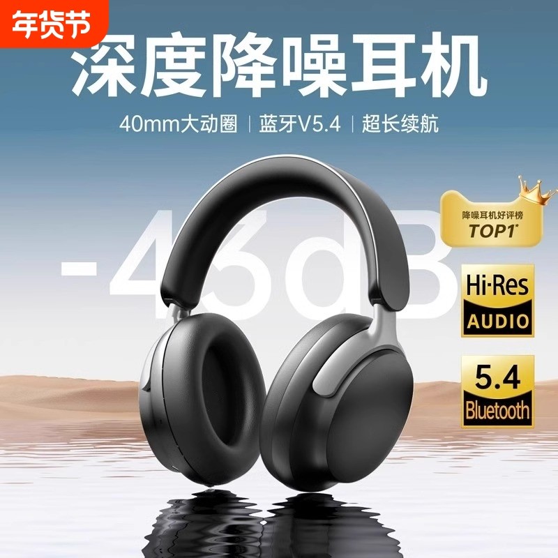 SONY索尼适用头戴式耳机蓝牙无线ANC主动降噪电脑游戏电竞2024款