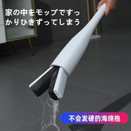 免洗海绵拖把一拖净家用2025新款懒人吸水卫生间吸水专用拖地神器