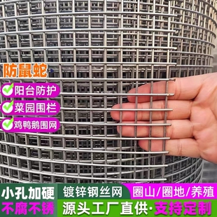 镀锌钢丝网铁丝网围栏阳台防护网防鼠圈鸡鸭鸟兔笼圈地养殖隔离网
