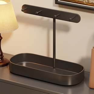 中古风玄关钥匙架入户门口放鞋柜上置物架客厅挂架卧室首饰架摆件