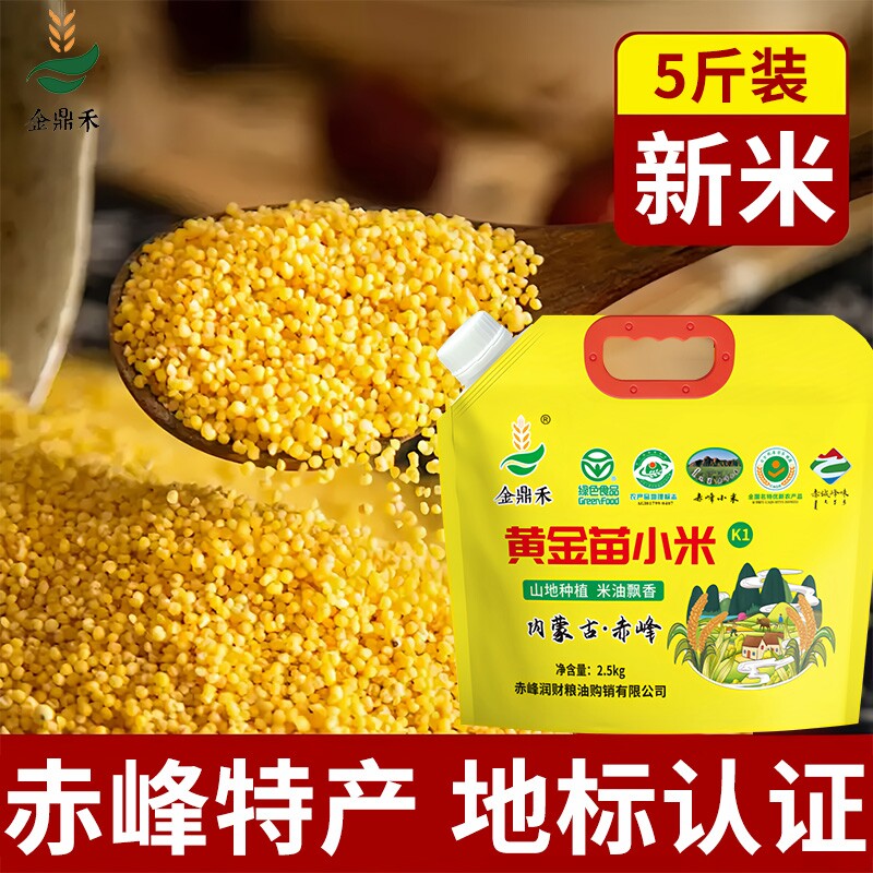新小米25年秋收新米正宗赤峰大金苗黄小米食用煮粥核心区黄金苗