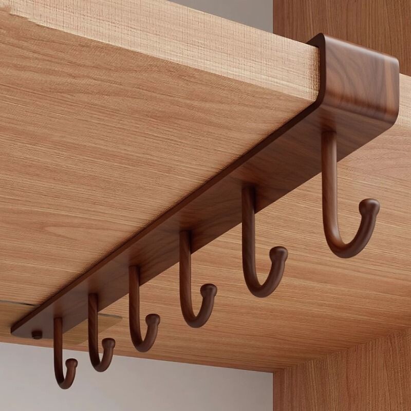 多功能铁艺挂钩门后挂架壁挂式柜子门内收纳挂架厨房免打孔收纳架