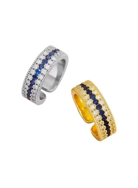 老钱风vintage复古微镶满锆王冠开口戒指轻奢高级感指环女生配饰