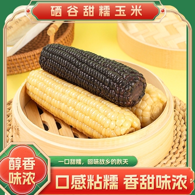 黑玉米东北现摘新鲜糯黄玉米真空装包装袋早餐代餐甜糯
