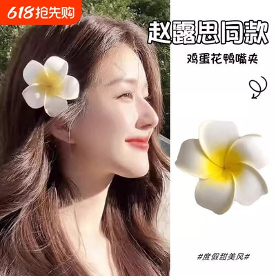 高端鸡蛋花发夹女2026新款