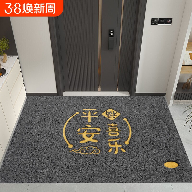 除尘客厅入户门口脚垫地垫门厅塑料丝圈门垫地毯室外家用防滑垫子