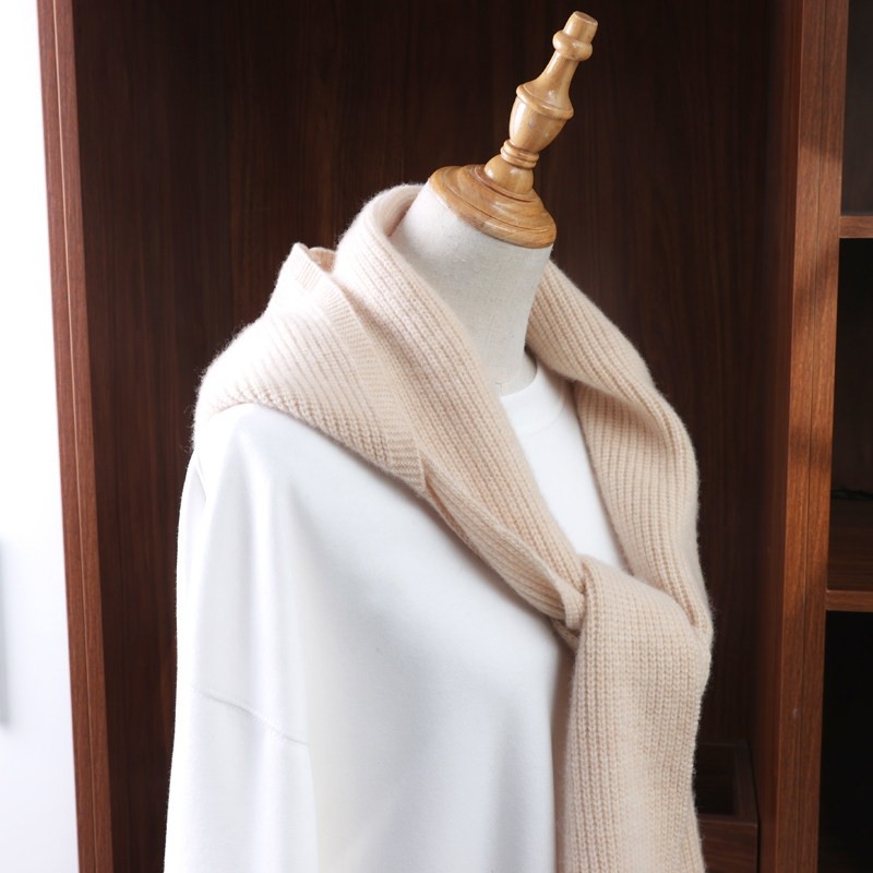 100%羊毛带帽披肩秋冬时尚保暖连帽一体女饰围脖防寒护颈两用围巾