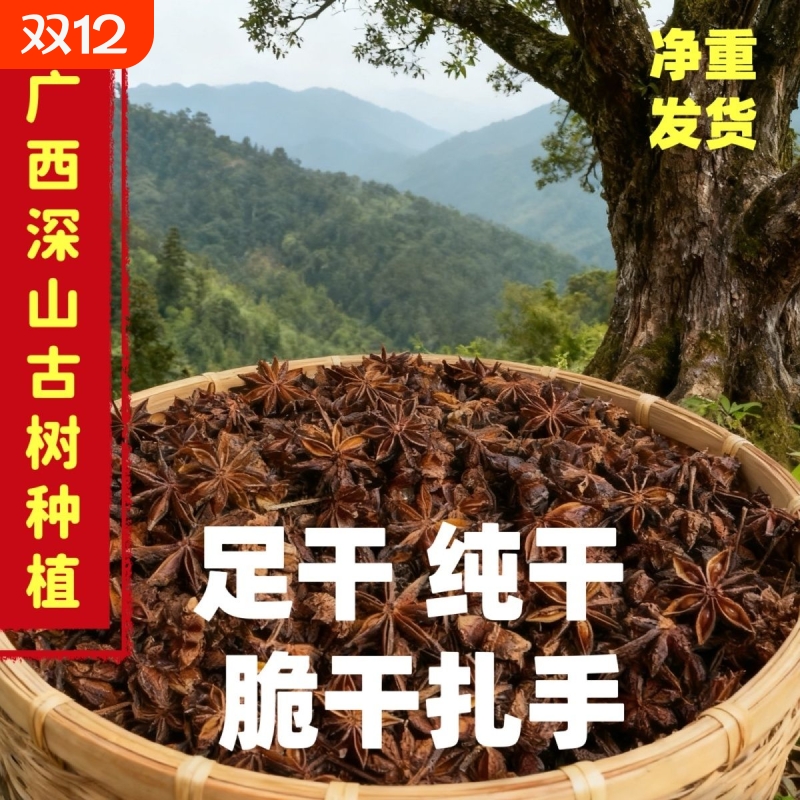 广西八角大料香料调料无硫大茴香卤肉香料纯干足干八角大料调味料