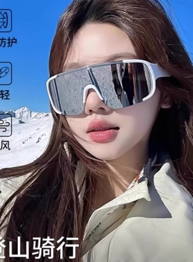 登山护目镜雪山防紫外线户外运动防风沙骑行墨镜爬山太阳镜圆脸