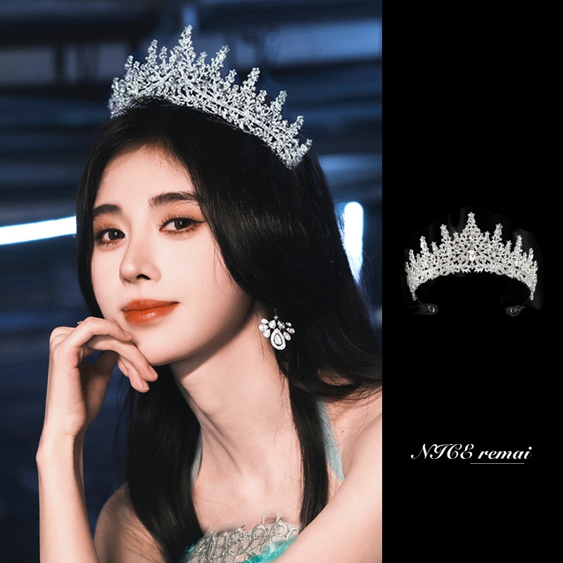节庆生日皇冠名媛女神派对王冠头饰发箍拍照道具轻奢气质饰品发饰