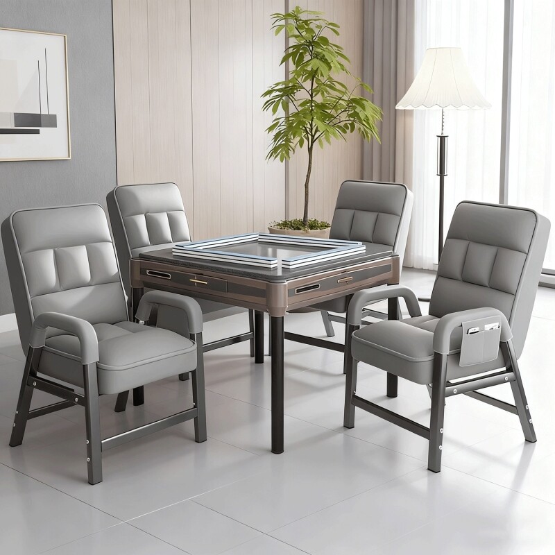 打麻将椅子靠背舒服电脑椅麻将机四把高级可调节扶手休闲舒适布艺