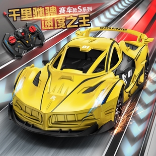 儿童遥控车玩具rc电动高速马达漂移赛车警车越野汽车5一7岁6男孩8