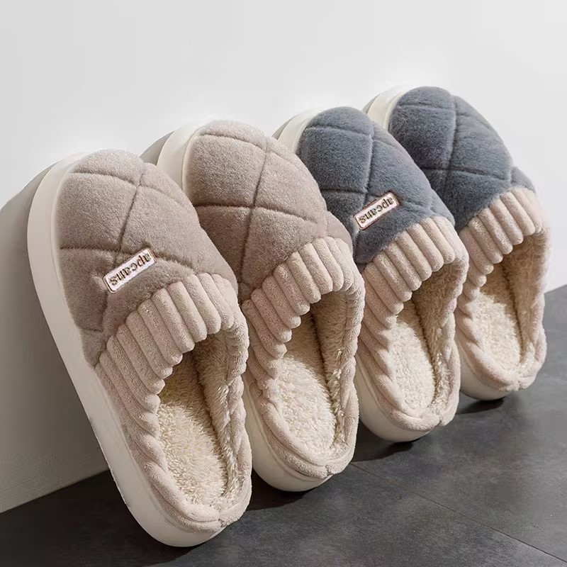 踩屎感棉拖鞋女款2025新款冬季家居室内保暖情侣毛绒拖鞋男秋冬天