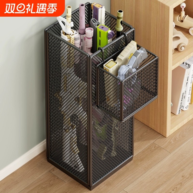 儿童玩具枪收纳筐夹缝整理架家用客厅收纳神器雨伞健身器材收纳箱