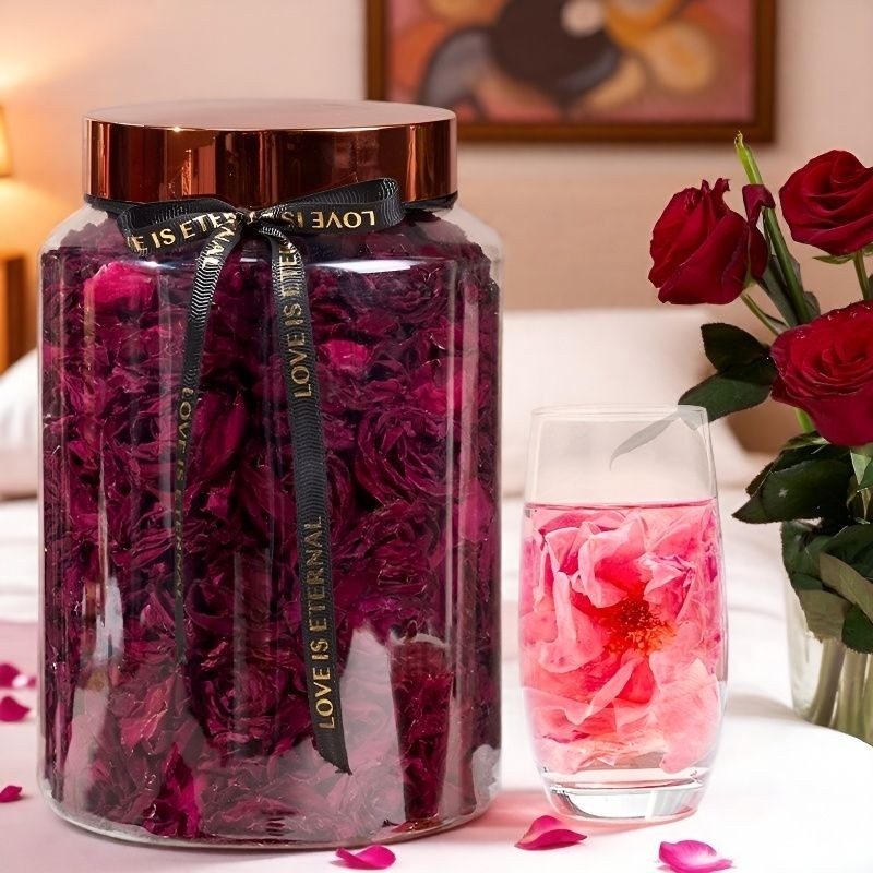 无硫墨红玫瑰云南花茶正品罐装礼盒泡过年官方好吃的店玫瑰花120g