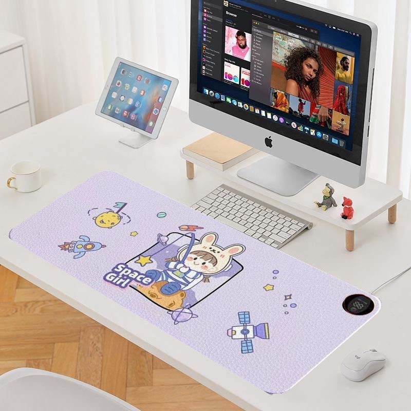 PVC皮革垫加热鼠标垫防水皮革