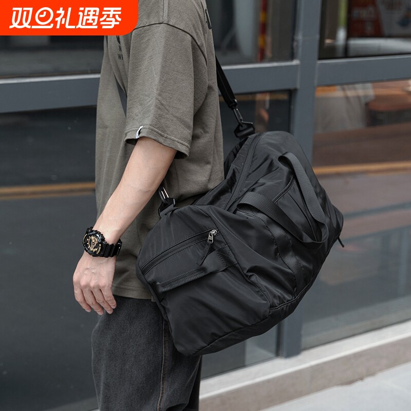 短途旅行包轻便男出差休闲手提袋行李包大容量旅行袋健身包斜挎